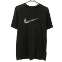 【美品】ナイキ Tシャツ 黒 胸元ロゴ メンズ LGG ゴルフウェア NIKE