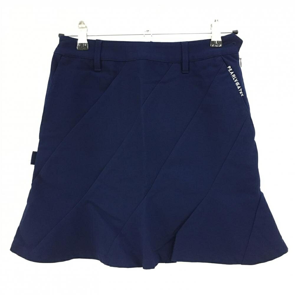 パーリーゲイツ スカート ネイビー ロゴ白 レディース 0(S) ゴルフウェア 2023年モデル PEARLY GATES