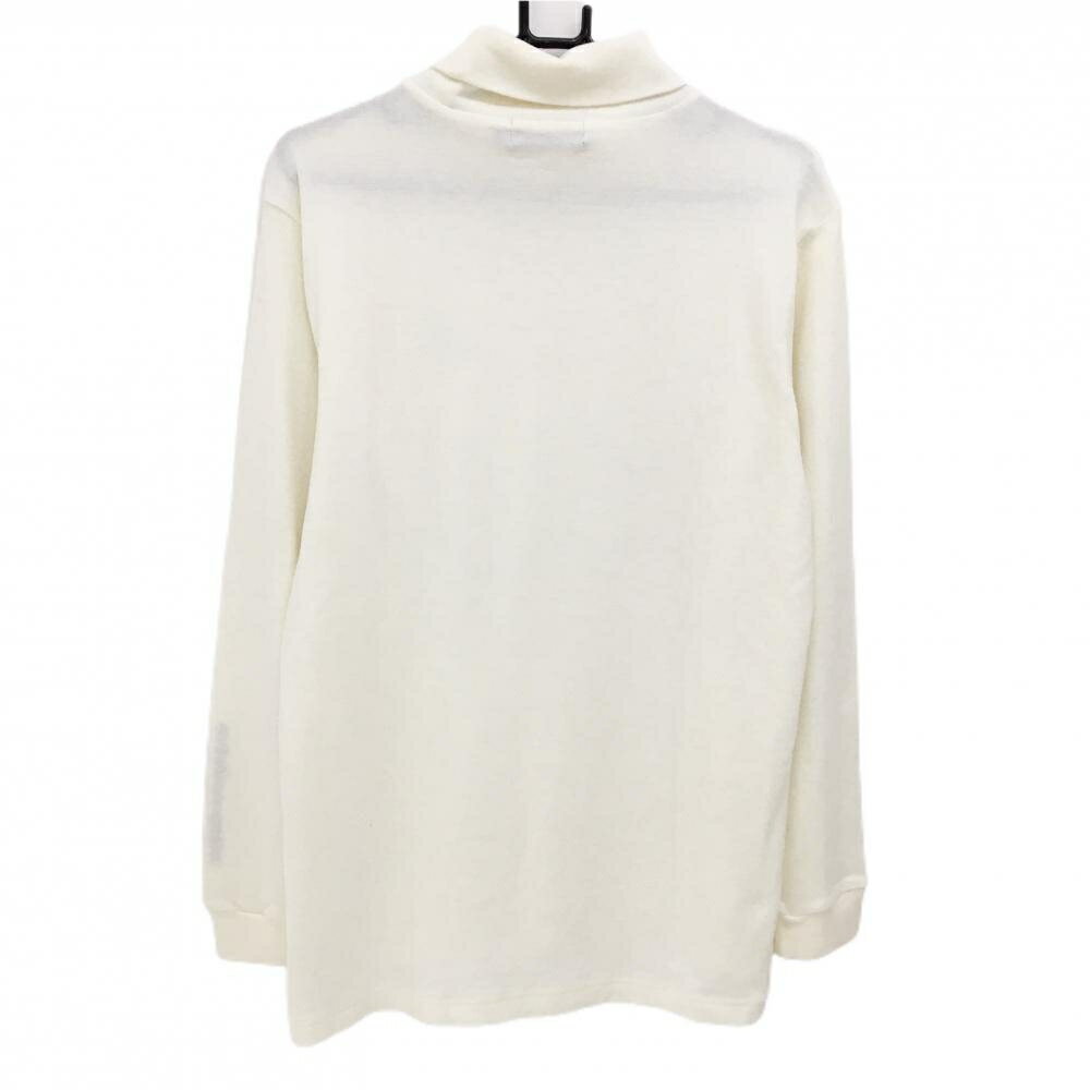 ルコックゴルフ セーター 白 ロゴ刺しゅう ニット アクリル混 メンズ LL ゴルフウェア le coq sportif