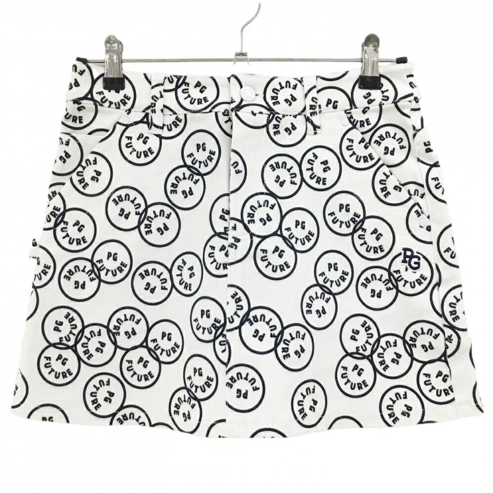 【新品】パーリーゲイツ スカート 白×ダークネイビー FUTUREニコ ストレッチ レディース 0(S) ゴルフウ..