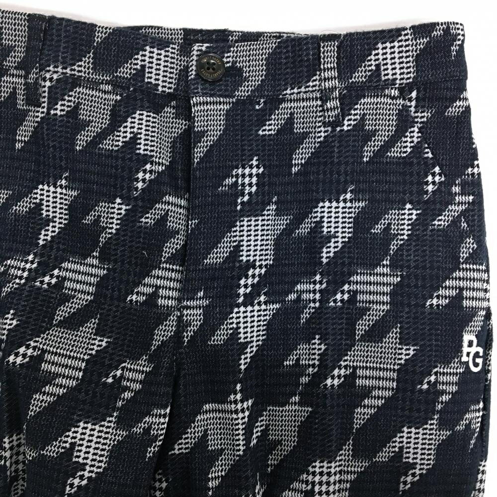 【新品】パーリーゲイツ パンツ 白×黒×ネイビー 千鳥柄 ロゴ刺しゅう レディース 00(XS) ゴルフウェア PEARLY GATES