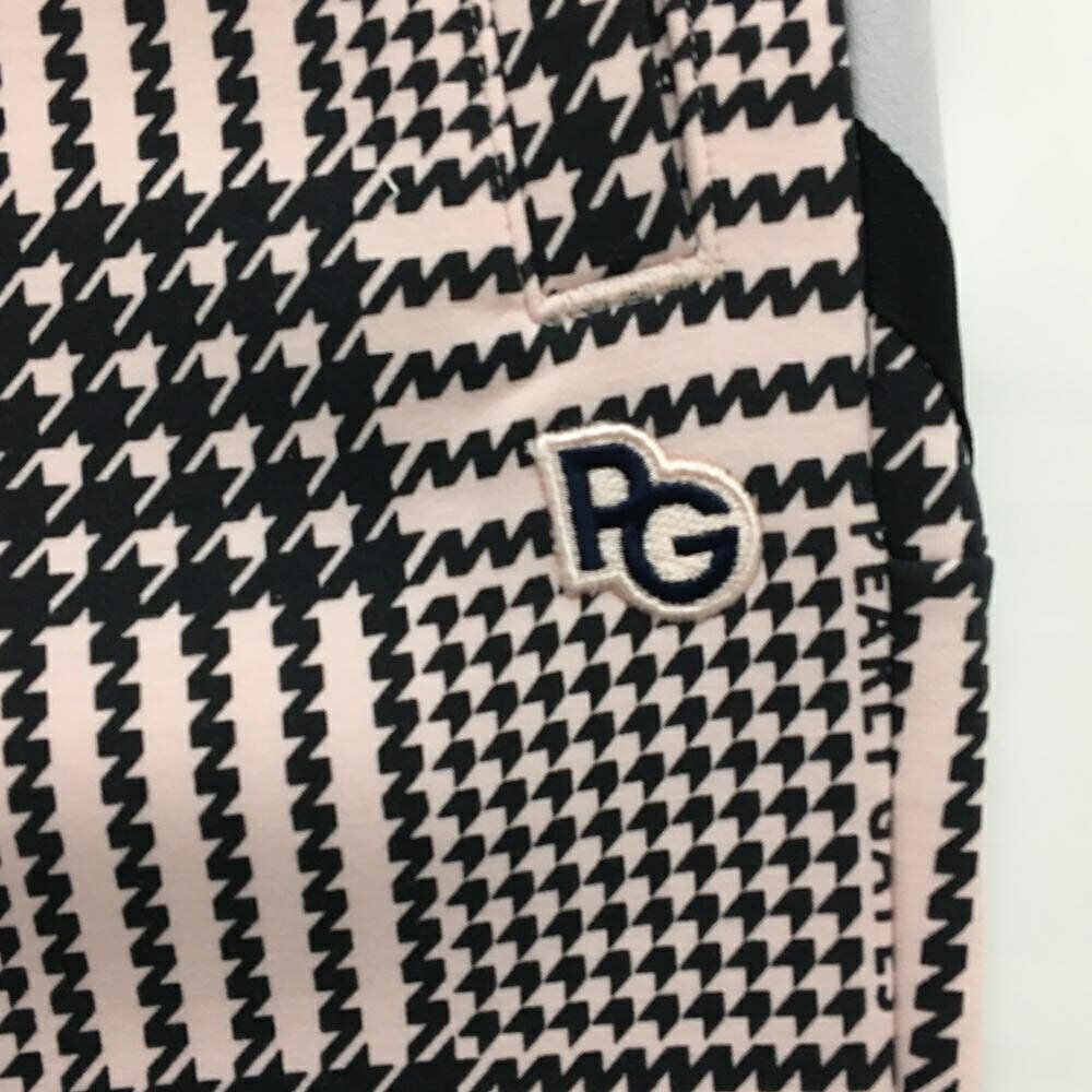 【新品】パーリーゲイツ ジョガーパンツ ライトピンク×黒 チェック ウエストゴム 調節紐 レディース 0(S) ゴルフウェア PEARLY GATES