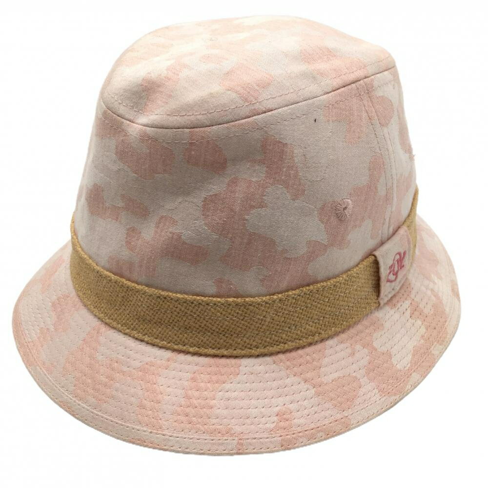 ゾーイ ハット ピンク×ベージュ カモフラ 迷彩 F ゴルフウェア ZOY