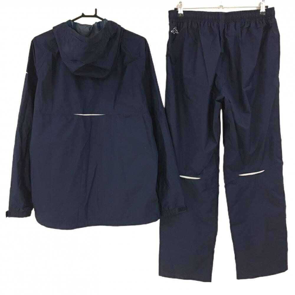 カッパ レインウェア(ジャケット×パンツ) ネイビー 裏メッシュ メンズ O ゴルフウェア Kappa
