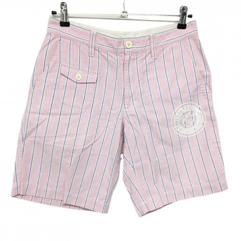 商品説明 ブランド PEARLY GATES アイテム ハーフパンツ 表記サイズ 4 ※海外サイズの場合もございます。必ず実寸サイズをご確認ください。 実寸サイズ 　ウエスト：約38.5cm　股上：約23cm　股下：約22.5cm　もも幅：約26.5cm　裾幅：約26cm ※実寸サイズの採寸方法については、こちらをご覧ください。 ★実寸サイズは平台に平置きして外寸を測定しており、商品によっては若干の誤差が生じます。数cmの誤差は予めご了承くださいませ。 特徴・仕様 適応時期 春 ・ 夏 ・ 秋 商品ランク B コメント ポケット口汚れ、色褪せ 商品ランク（ゴルフウェア） N 新品（タグ付き) S 新品未使用品（タグなし） A+ 使用感や汚れ等がない、または目立たない綺麗な中古品 A 使用感や汚れ等が少ない美品や良品 B+ 使用感や中小の汚れ等がある一般的な中古品 B 使用感や大中の汚れ等がある一般的な中古品 C 使用感や大中の汚れ、小さな穴等がある中古品 商品ランク（ゴルフシューズ） N 新品（タグ付き) S 新品未使用品（タグなし） A+ しわや汚れ等がない、または少ない綺麗な中古品 A しわや小さな汚れはあるが、使用感が少ない美品や良品 B+ しわや中小の汚れ、使用感がある一般的な中古品 B しわや大中の汚れ、使用感がある一般的な中古品 C しわや大中の汚れ、使用感がある中古品 D しわや大きな汚れ、使用感がある中古品 &nbsp;★A+～CランクはUSED品となりますので、神経質な方はご入札をお控えください。 &nbsp;★Nランクは新品商品ですが、一部保管時による汚れ等があります。商品説明や写真で必ずご確認ください。　