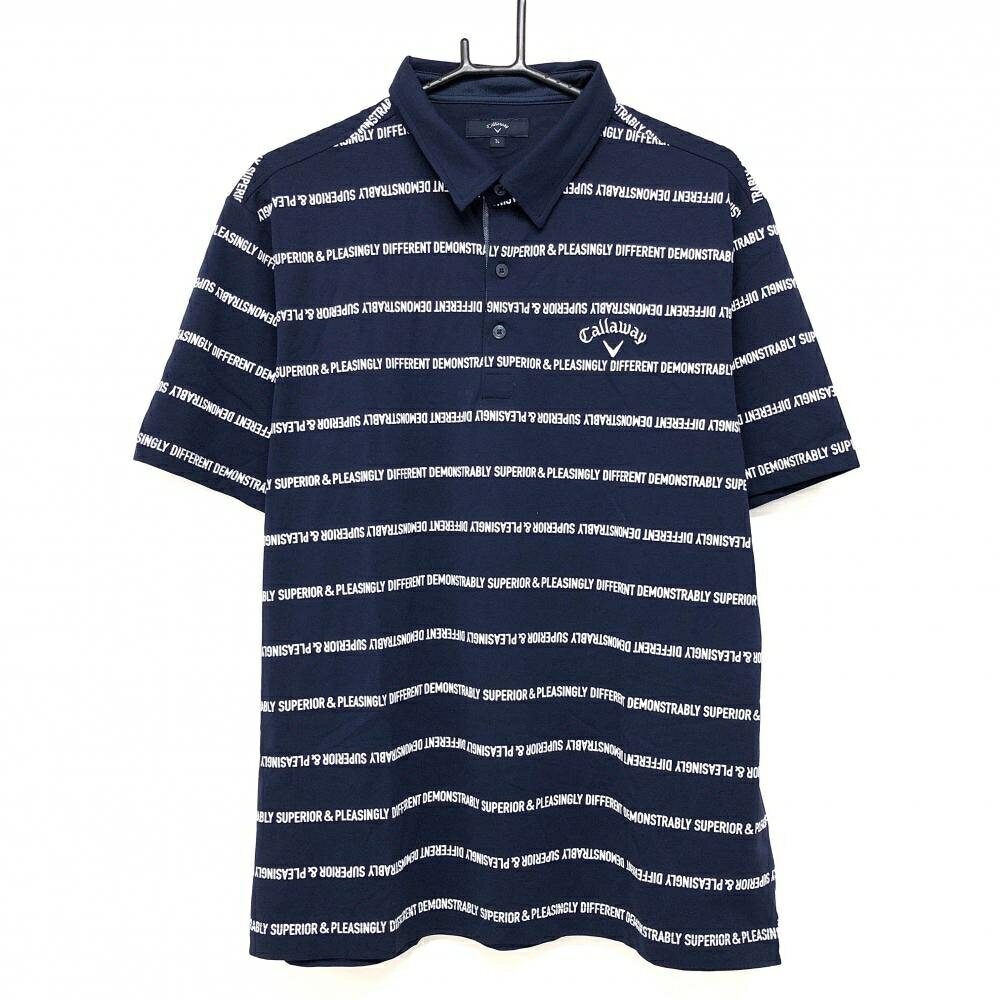 キャロウェイ半袖ポロシャツネイビー...