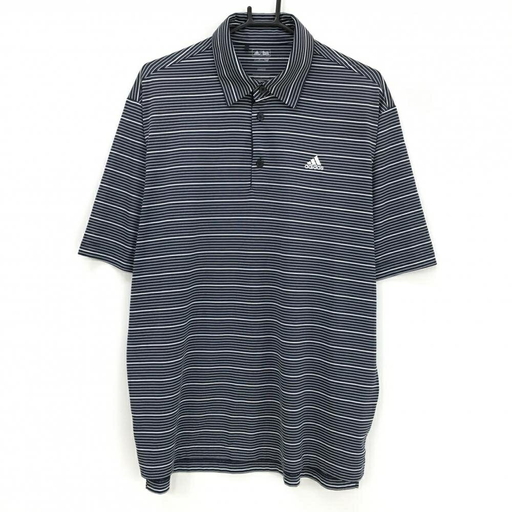 アディダス半袖ポロシャツネイビー×...