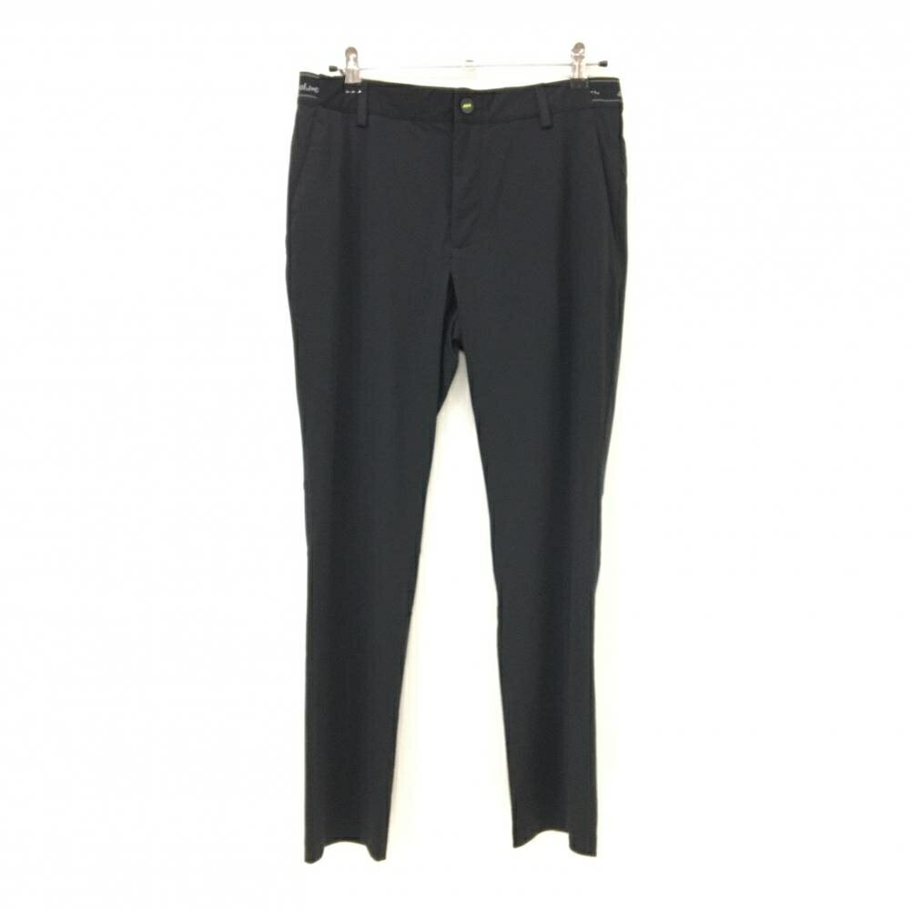 【新品】アディダス パンツ 黒 ストレッチ 膝裏パンチング ウエスト一部ゴム メンズ O ゴルフウェア adidas