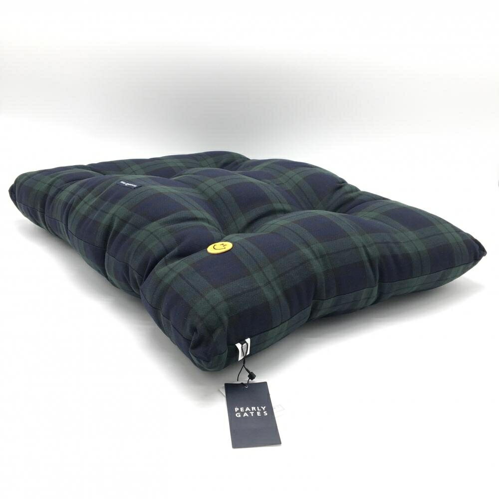 【ポイント10倍！楽天スーパーセール期間限定】【新品】パーリーゲイツ ペットクッション ネイビー×ダークグリーン チェック 犬用 ニコちゃん FRゴルフ PEARLY GATES