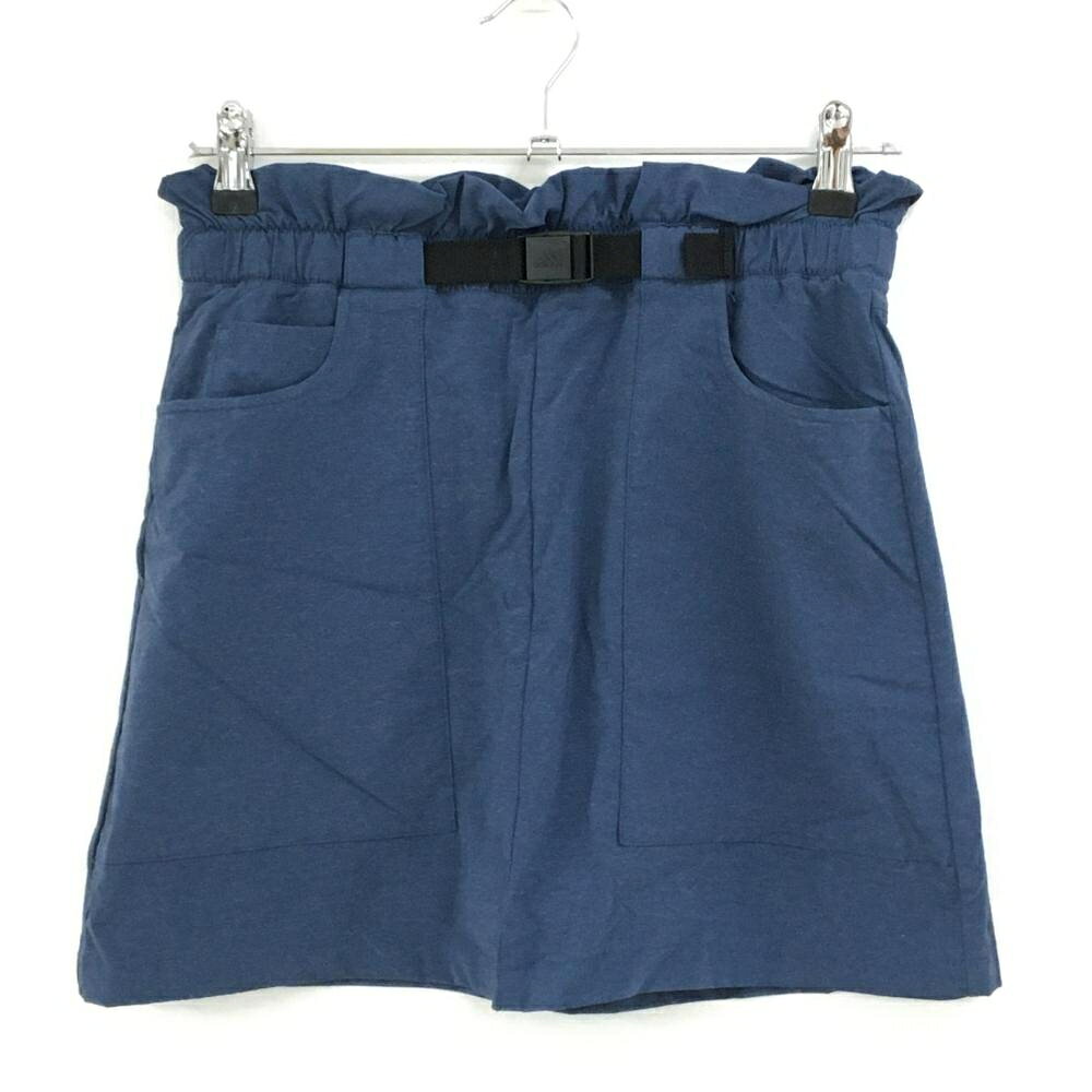 ADIDAS - 【超美品】アディダス スカート 杢ネイビー×黒 バックロゴ アジャスター付き インナーパンツ付き レディース L ゴルフウェア adidas