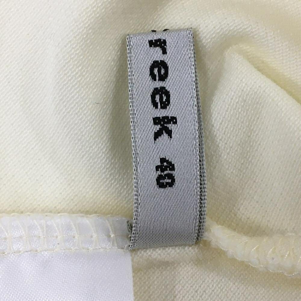 【美品】ヒールクリーク ノースリーブハイネックシャツ 白×黒 フロントロゴ レディ...