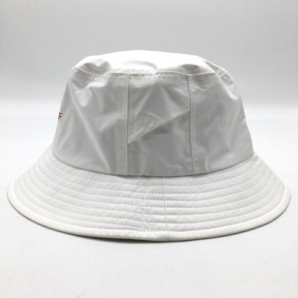 【超美品】ビームスゴルフ ハット 白 ロゴネイビー 裏地メッシュ ゴルフウェア BEAMS GOLF