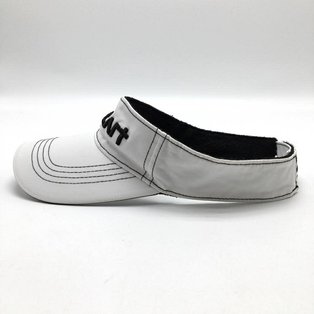 ビバハート サンバイザー 白×黒 ロゴ刺しゅう 50 ゴルフウェア VIVA HEART