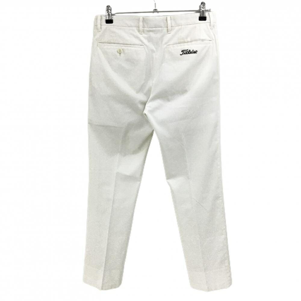 タイトリスト パンツ 白 格子柄織生地 バックロゴ メンズ 76 ゴルフウェア TITLEIST