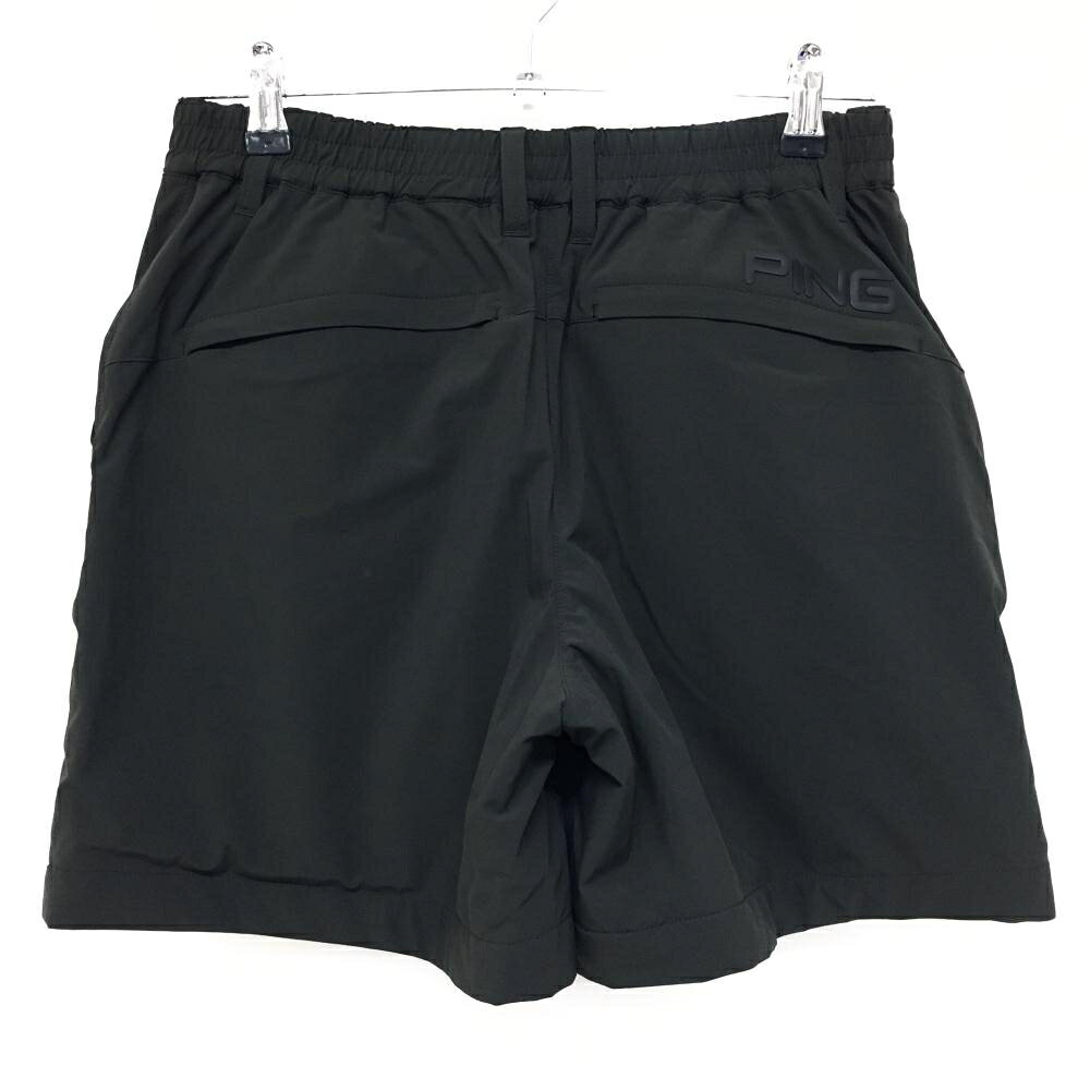 【新品】ピン ハーフパンツ 黒 ストレッチ 防風 防水 メッシュ裏地 レディース M ゴルフウェア PING