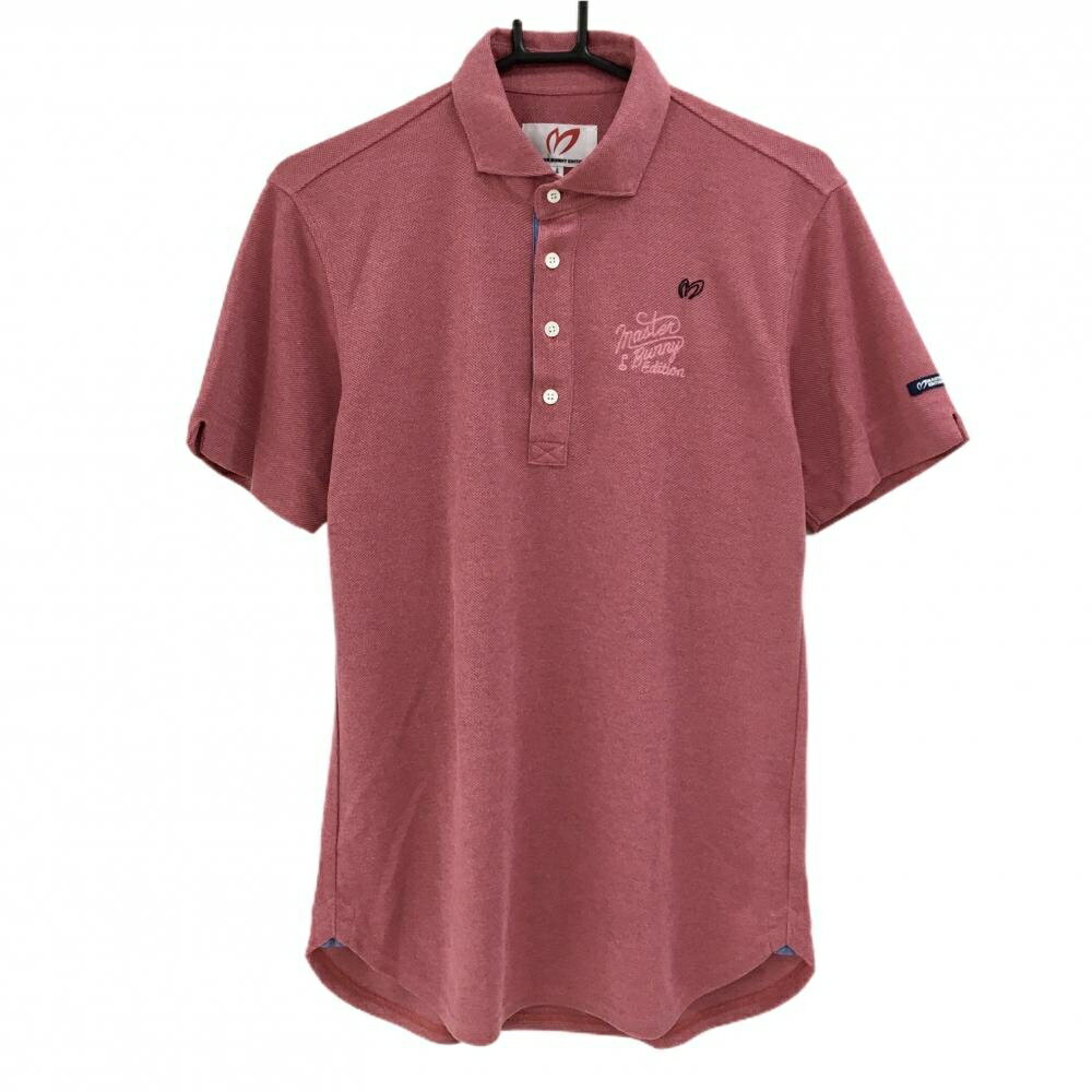 【超美品】マスターバニー 半袖ポロシャツ レッドピンク ロゴ刺しゅう メンズ 4(M)...