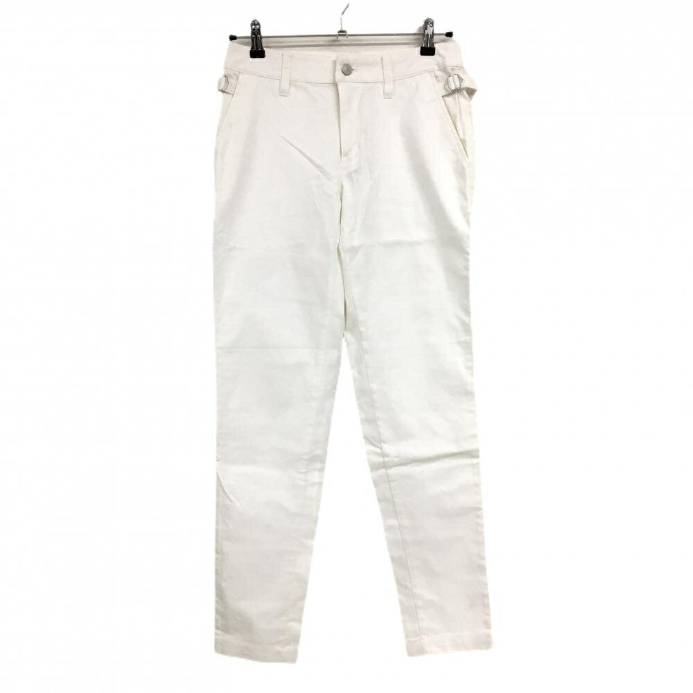 【美品】ジャックバニー パンツ 白 無地 ストレッチ レディース 1(M) ゴルフウェア Jack Bunny