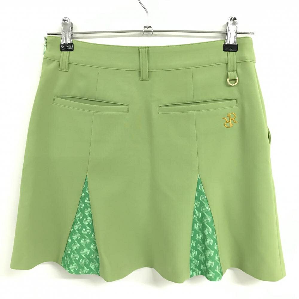 【超美品】レザレクション スカート ライトグリーン×グリーン 裾一部総柄 レディース S ゴルフウェア Resurrection