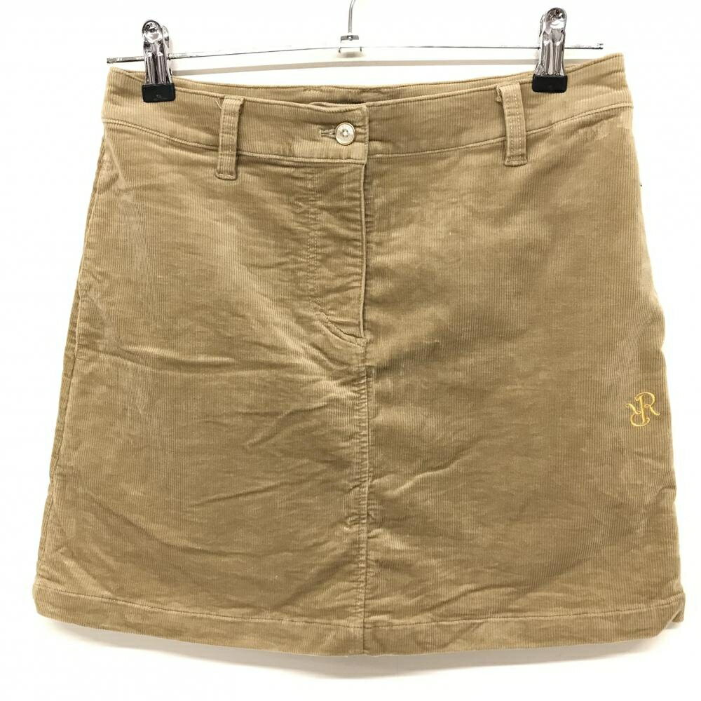 【美品】レザレクション コーデュロイスカート ベージュ ロゴ刺しゅう レディース ゴルフウェア Resurrection