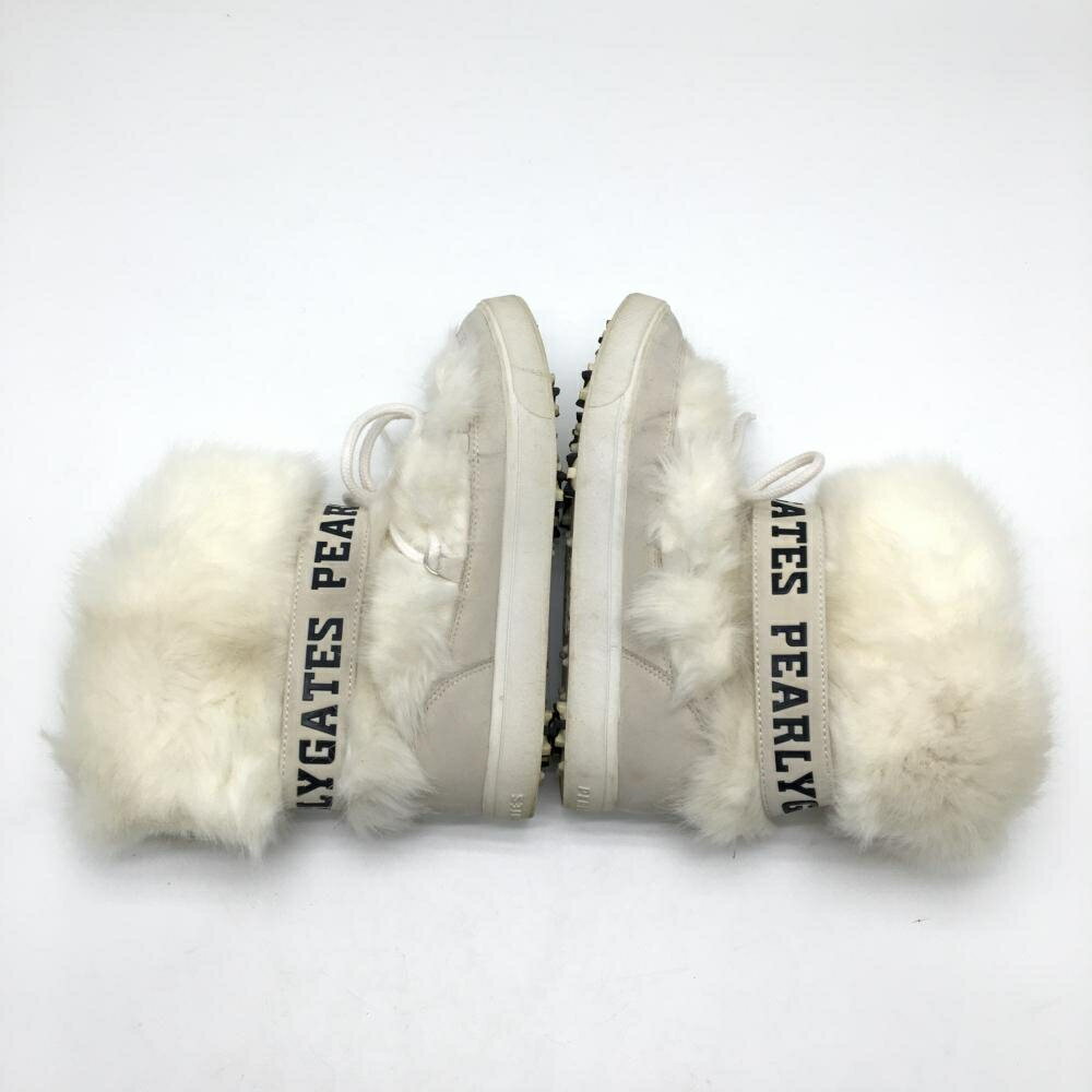 パーリーゲイツ ゴルフブーツ 白 053-8292102 ゴルフシューズ ファー レディース 23.5 ゴルフウェア PEARLY GATES