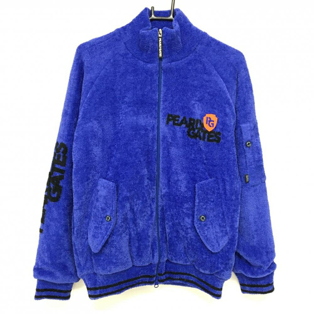 【新品】パーリーゲイツ ニットジャケット ブルー 裏地付き DIAPLEX 袖ポケット メンズ 5(L) ゴルフウェア 2024年モデル PEARLY GATES