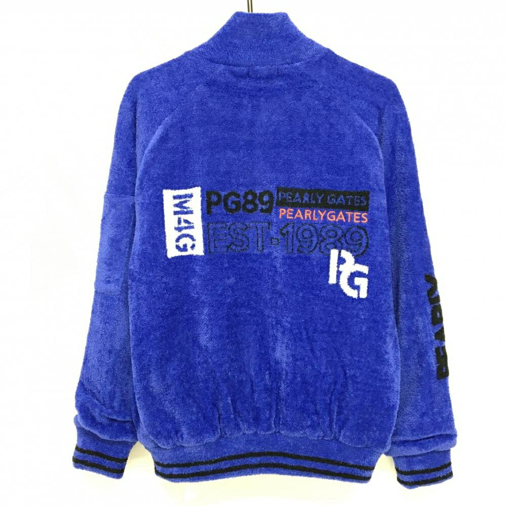 【新品】パーリーゲイツ ニットジャケット ブルー 裏地付き DIAPLEX 袖ポケット メンズ 5(L) ゴルフウェア 2024年モデル PEARLY GATES