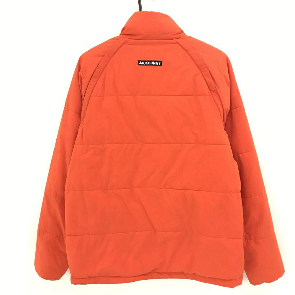 【超美品】ジャックバニー 2WAY中綿ジャケット オレンジ ロゴ白 袖着脱可 裾ドロー...