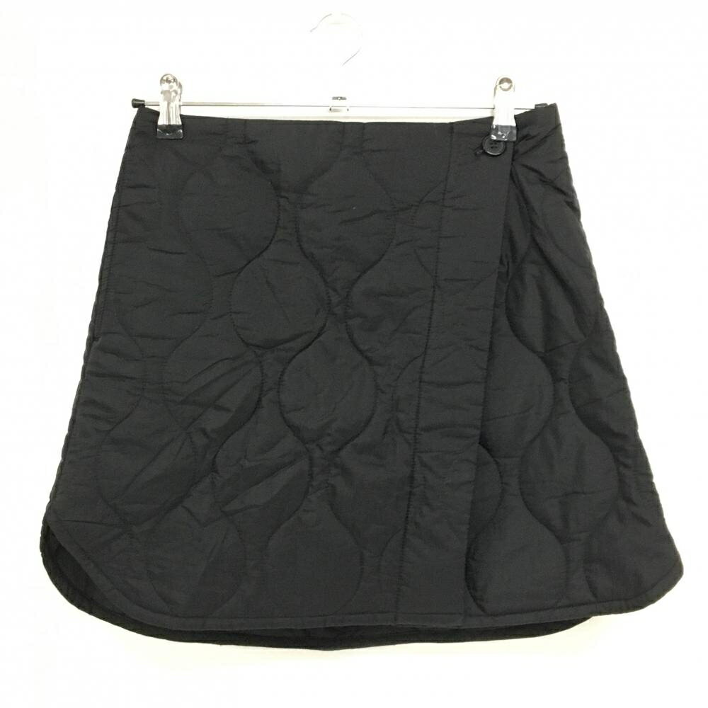 【美品】ナージー 中綿スカート 黒 キルティング レディース F ゴルフウェア NERGY