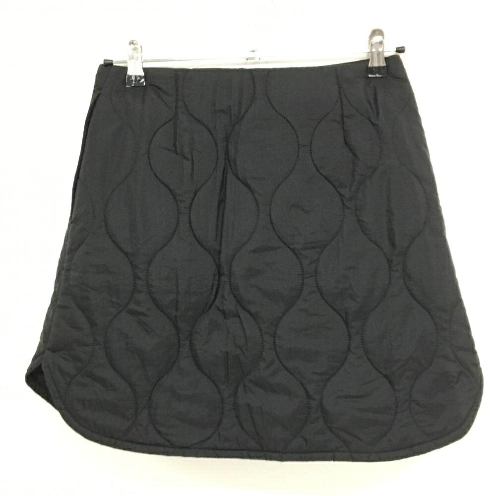 【美品】ナージー 中綿スカート 黒 キルティング レディース F ゴルフウェア NERGY