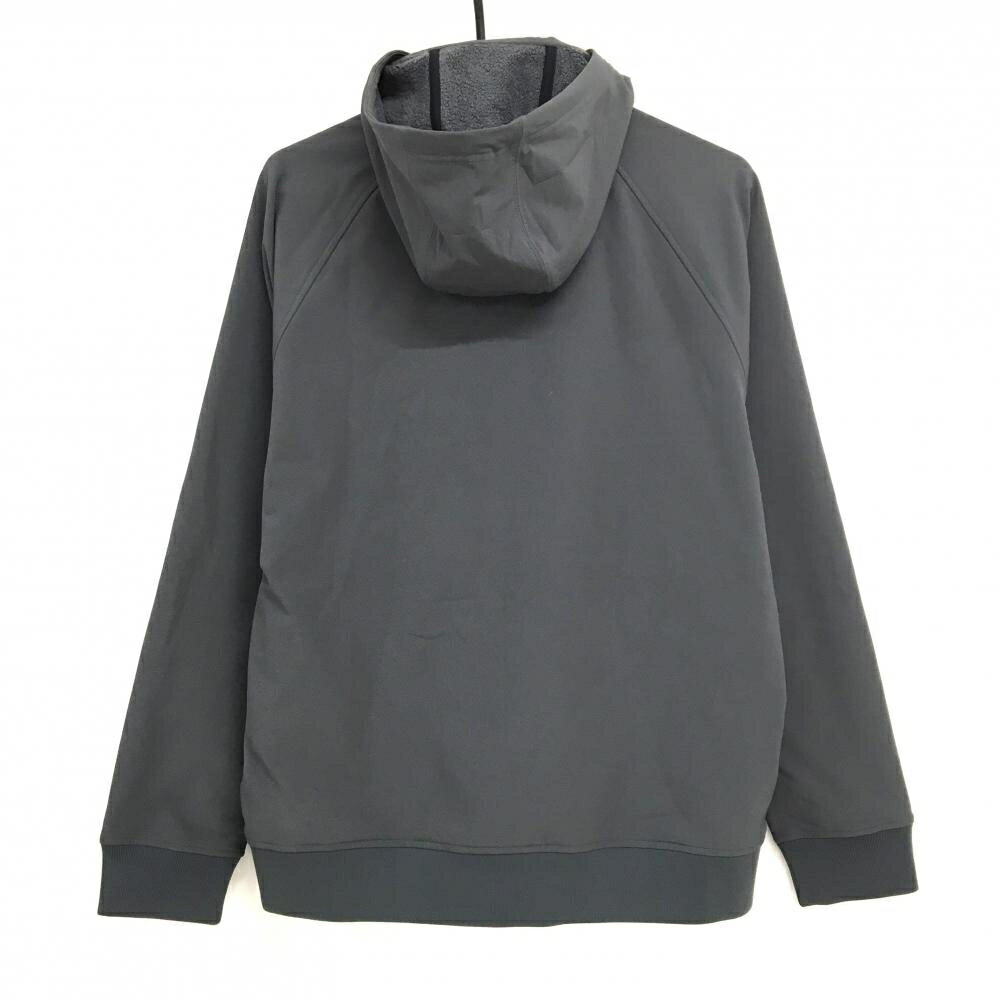 【超美品】ブリーフィング ジップパーカー グレー 裏起毛 胸ロゴ ジャケット メンズ M ゴルフウェア 2024年モデル BRIEFING