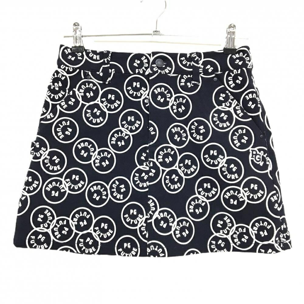 【新品】パーリーゲイツ スカート ダークネイビー×白 FUTUREニコ ストレッチ レディース 0(S) ゴルフウ..