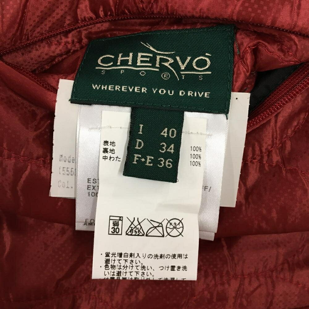 【美品】シェルボ 中綿ベスト レッド ドットキルティング 裏起毛 レディース USA　...