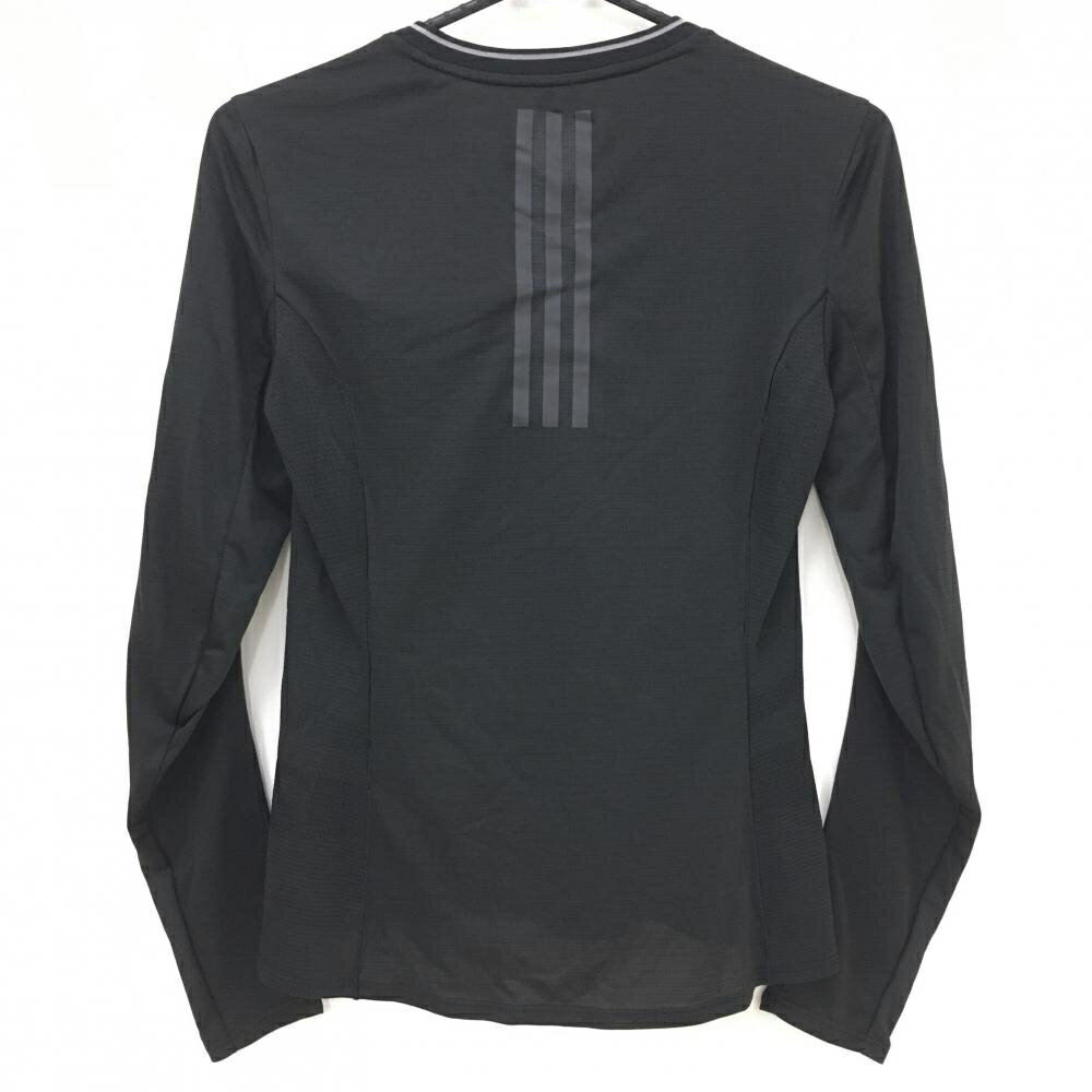 【新品】アディダス インナーシャツ 黒 クリマライト ストレッチ Uネック サムホール レディース M ゴルフウェア adidas