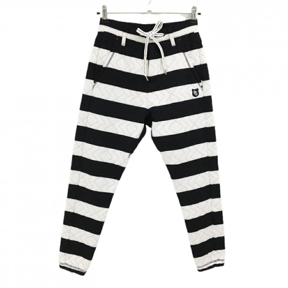 【超美品】パーリーゲイツ ニットパンツ 白×黒 ボーダー レディース 00(XS) ゴルフウェア PEARLY GATES