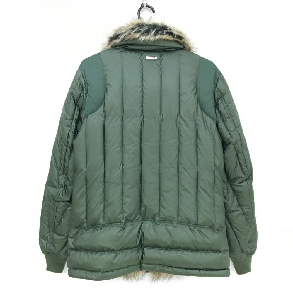 【美品】セントアンドリュース ダウンジャケット カーキ ファーベージュ ファー取外し可 メンズ M ゴルフウェア St ANDREWS