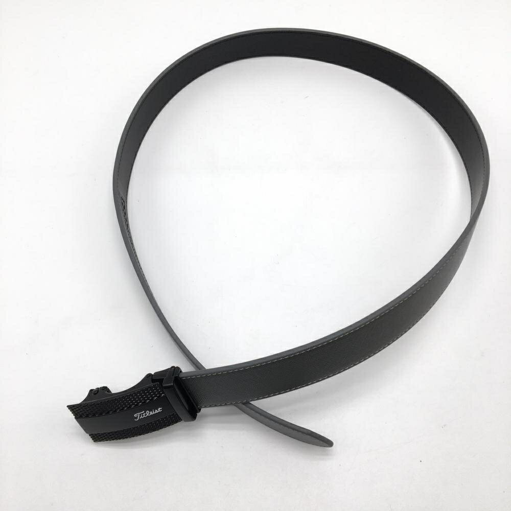 【超美品】タイトリスト ベルト グレー×黒 ロゴ メンズ ゴルフウェア TITLEIST