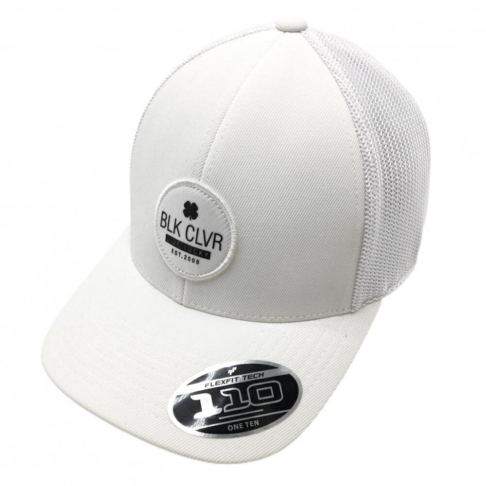 ブラッククローバー メッシュキャップ 白 ロゴワッペン 110 ゴルフウェア BLACK CLOVER