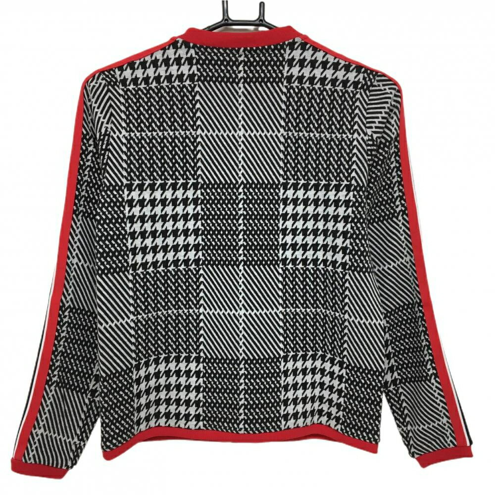 【超美品】アルチビオ ジャケット 白×黒×レッド 千鳥格子 ワッペン レディース 36(S) ゴルフウェア archivio