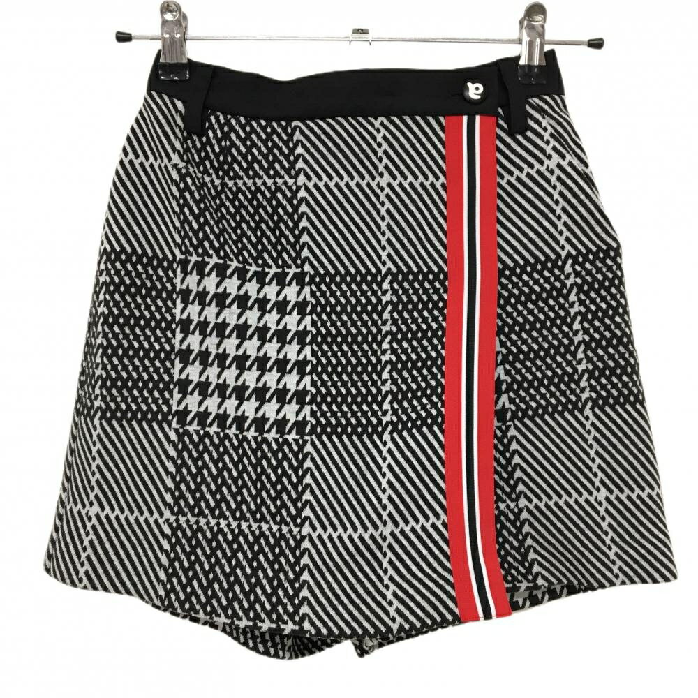 【超美品】アルチビオ キュロットスカート 白×黒 千鳥格子 裏地付 レディース 36(S) ゴルフウェア archivio