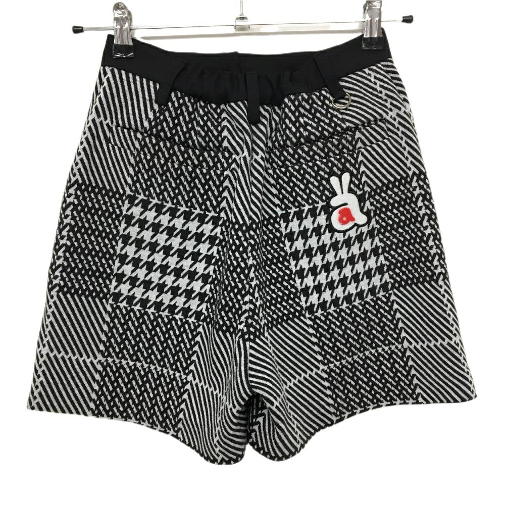 【超美品】アルチビオ キュロットスカート 白×黒 千鳥格子 裏地付 レディース 36(S) ゴルフウェア archivio