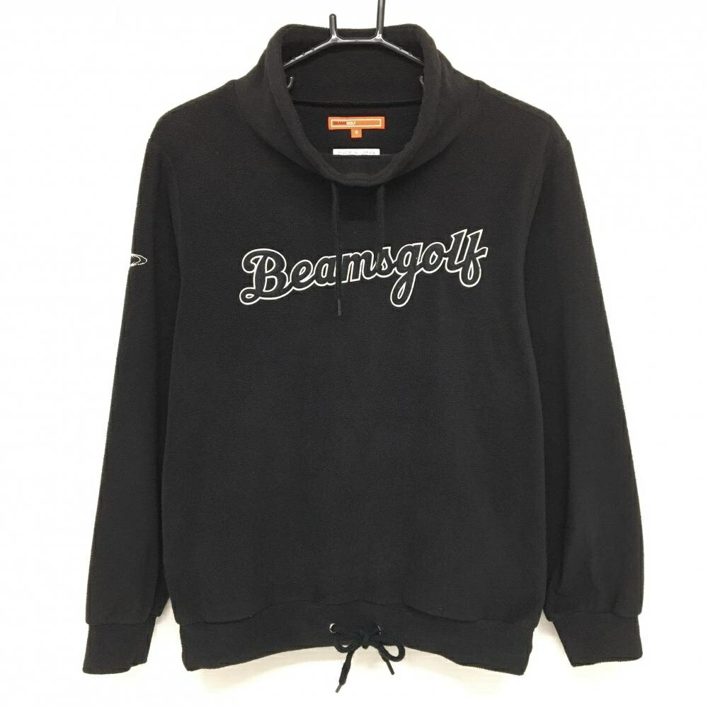 ビームスゴルフ フリーストレーナー 黒 ハイネック フロントロゴ メンズ S ゴルフウェア BEAMS GOLF