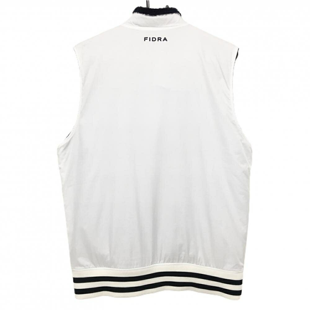 フィドラ 中綿リバーシブルベスト 白×ネイビー 裏ボア メンズ L/G ゴルフウェア FIDRA