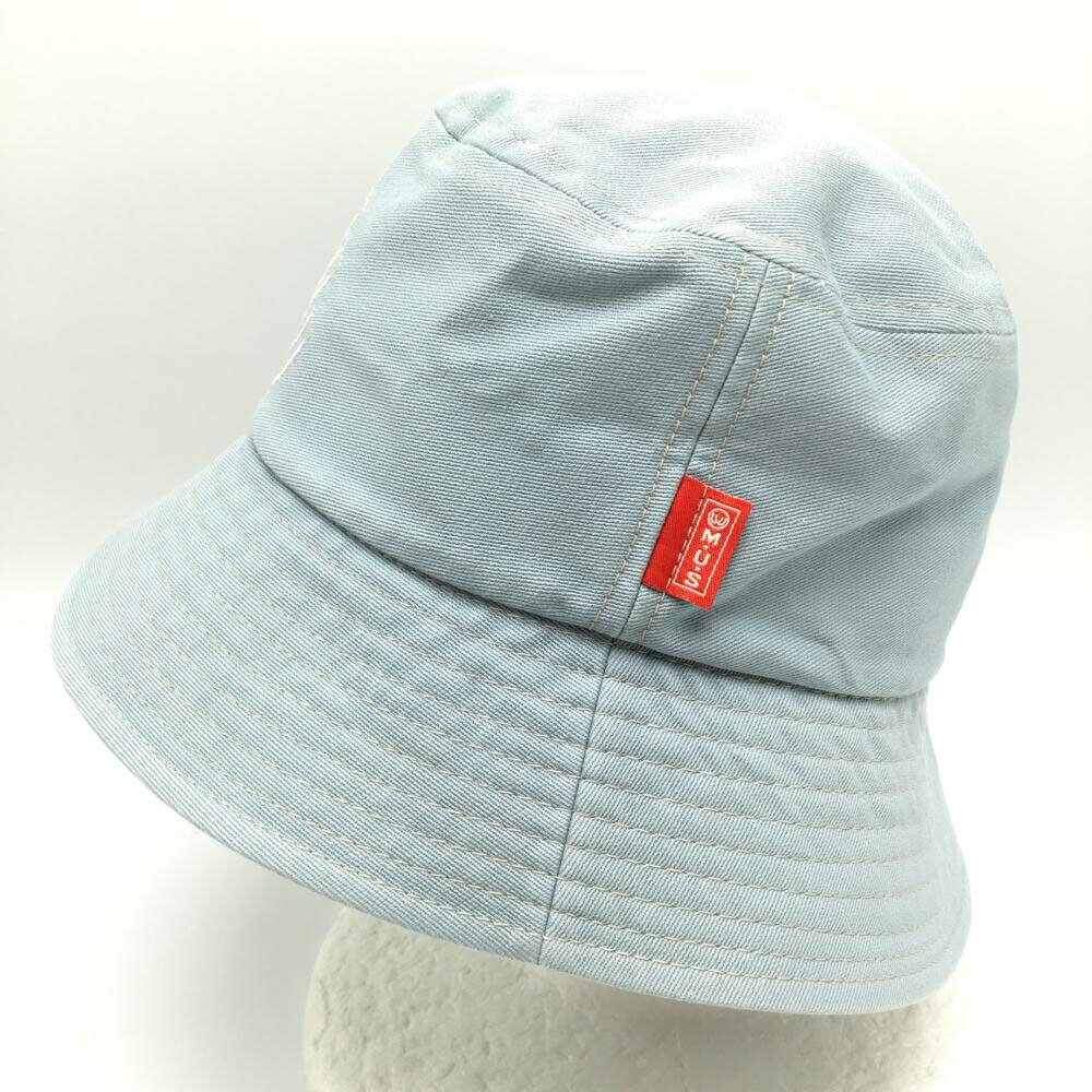 【美品】MUスポーツ ハット ライトブルー デニム レディース ゴルフウェア M・U SPORTS