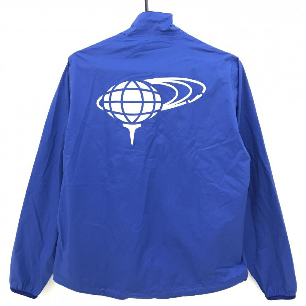 【超美品】ビームスゴルフ レインジャケット ブルー ロゴ白 収納袋 レディース M ゴルフウェア BEAMS GOLF