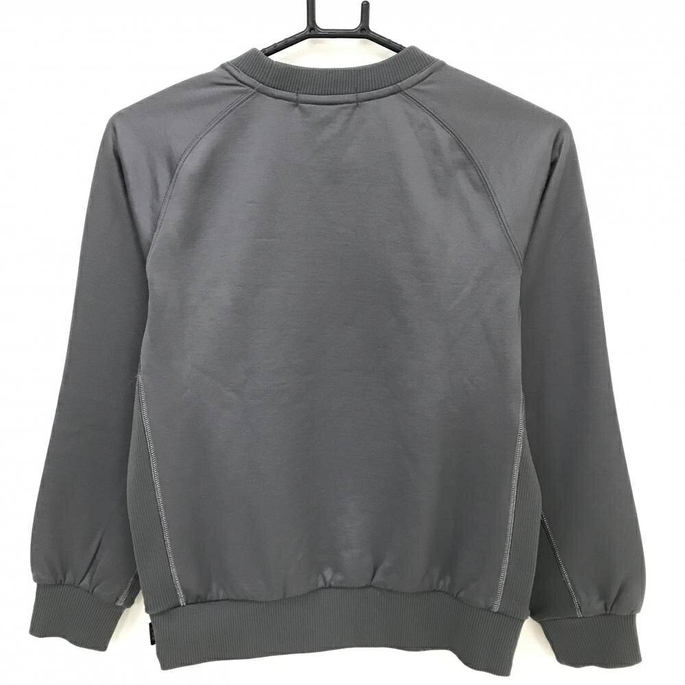 【美品】ダンスウィズドラゴン トレーナー グレー×ピンク スパンコールスカル レディース 2(M) ゴルフウェア Dance With Dragon