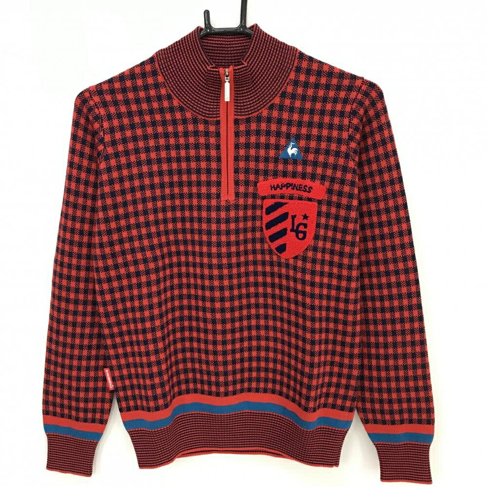 ルコックゴルフセーターレッド×ネイ...