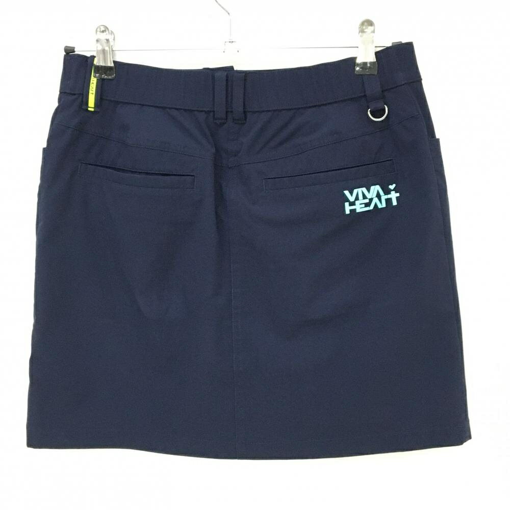 ビバハート スカート ネイビー ロゴ 内側インナーパンツ レディース 42(L) ゴルフウェア VIVA HEART