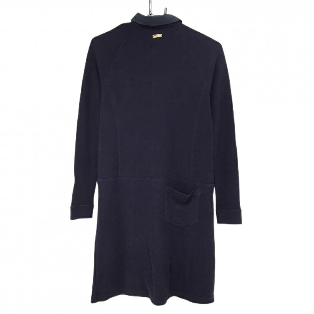 【超美品】セントアンドリュース 異素材ニットワンピース ネイビー 裏グリーン レディース S ゴルフウェア St ANDREWS
