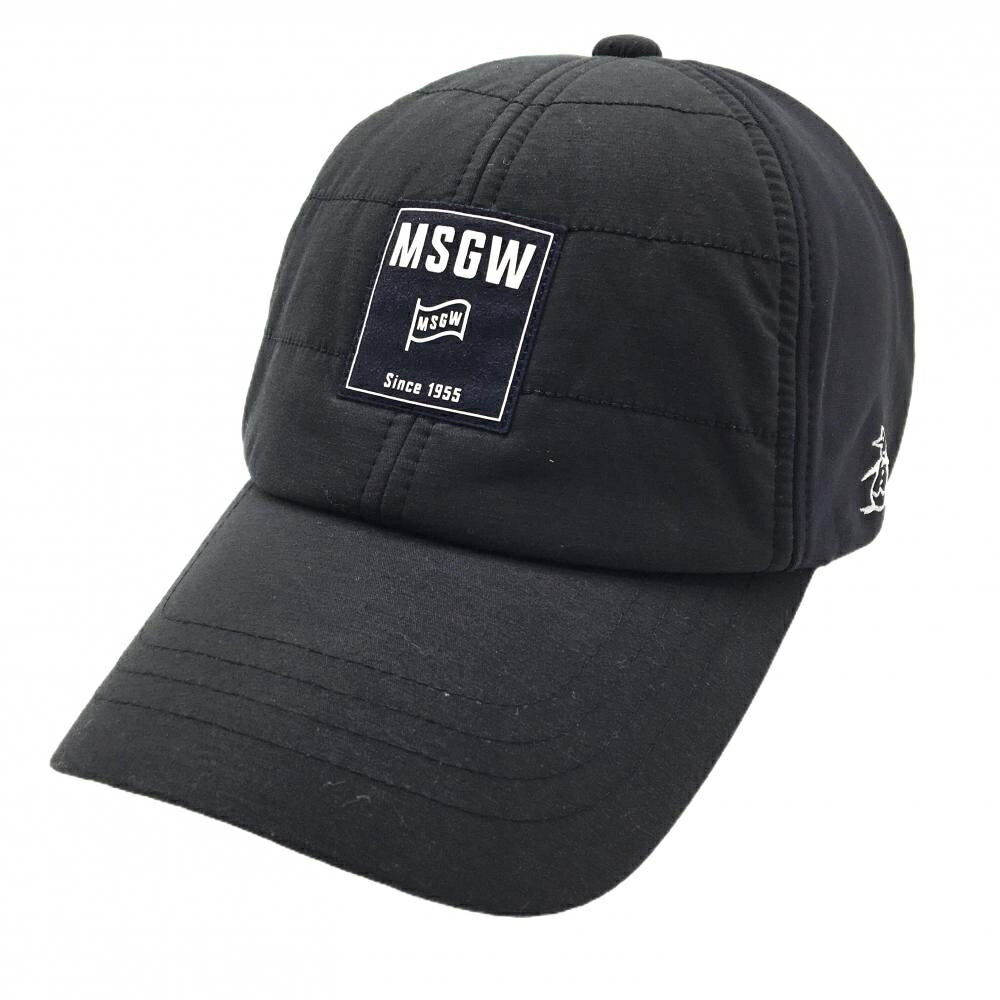 マンシングウェア 耳当て付中綿キャップ 黒 一部裏微起毛 F(56-60cm) ゴルフウェア 2024年モデル Munsingwear