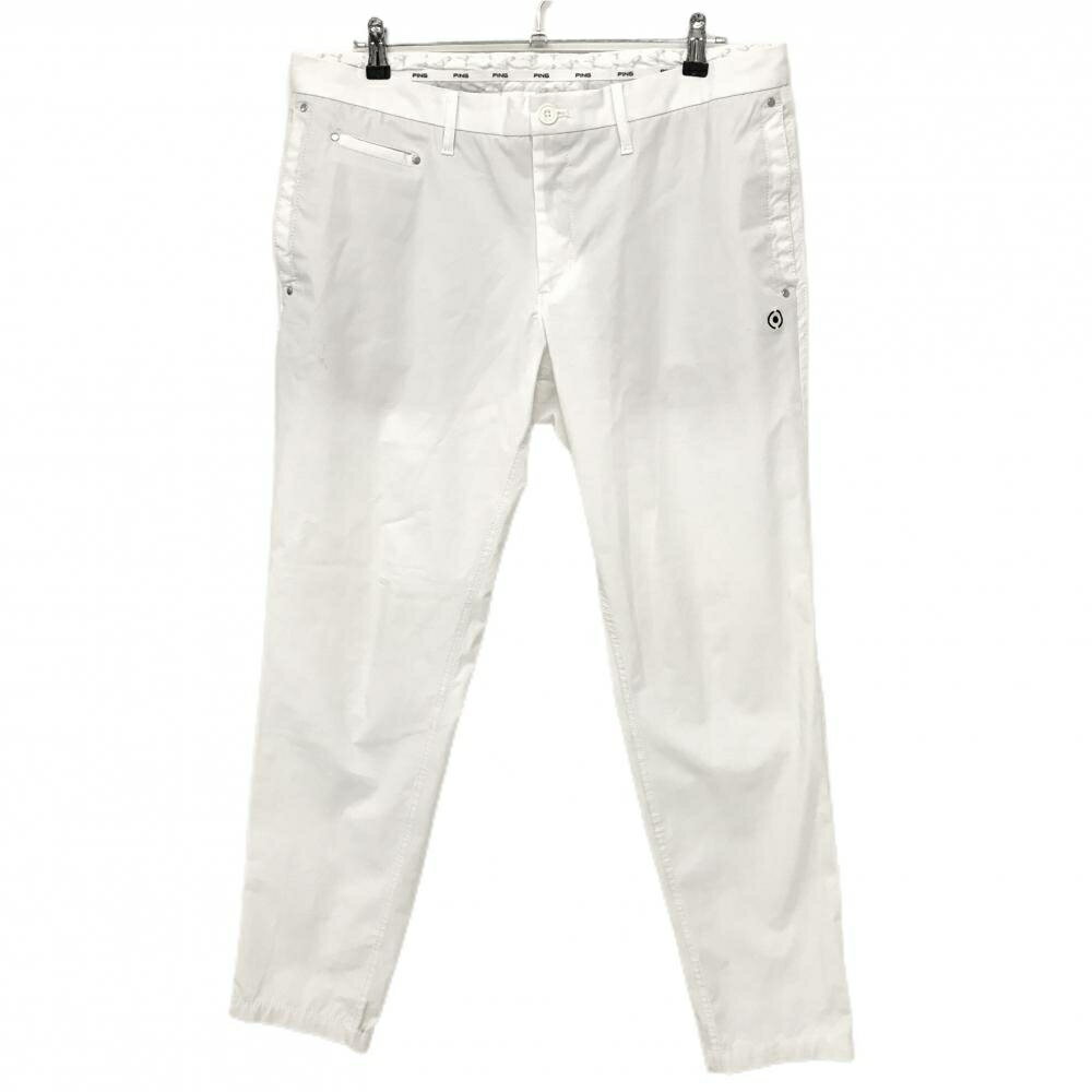 ピン パンツ 白 ストレッチ ワッペン メンズ 3L ゴルフウェア 大きいサイズ PING